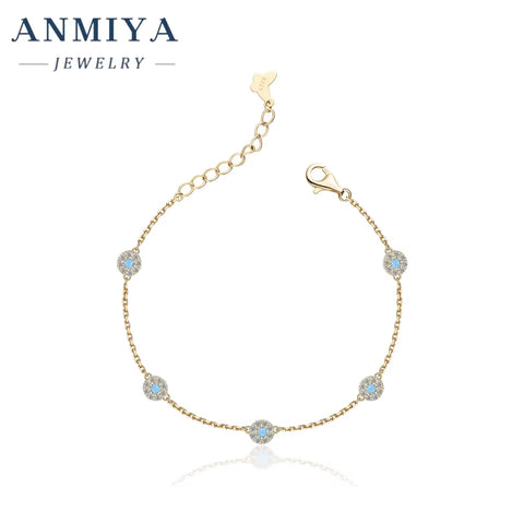 New Arrival 925 Silver 18K Gold Plated Zircon Ladies Fine Jewelry Sterling 925 Silver Bracelet for Bestfriend