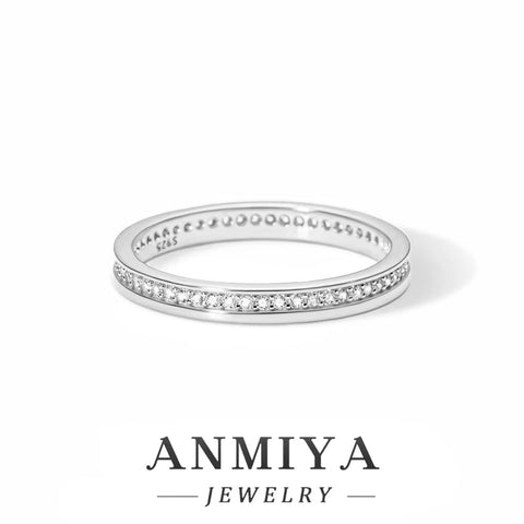 Simple Fashion Jewelry 925 Sterling Silver Plain Circle Ring Set for Women INS Style Niche Light Luxury Personality Base Ring