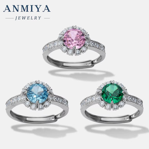 Wholesale Jewelry Ring Women 5A Zircon Ice Flower Cut Pink High Carbon Diamond Engagement Wedding 925 Sterling Silver Ring