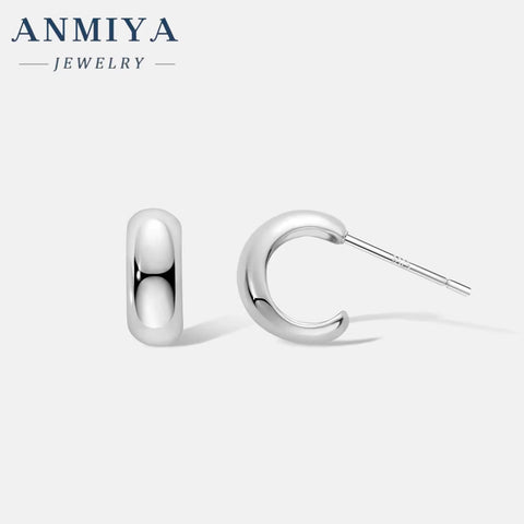 2024 Hot Temperament Fashionable Statement Fine Jewelry Earrings Circle 925 Sterling Silver for Women