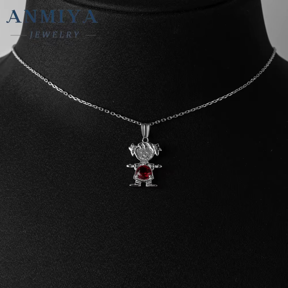 Manufacturer Custom Wholesale Necklace Trendy Child Shape Necklace for Girl Children