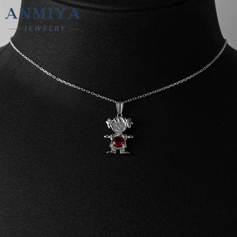 Manufacturer Custom Wholesale Necklace Trendy Child Shape Necklace for Girl Children