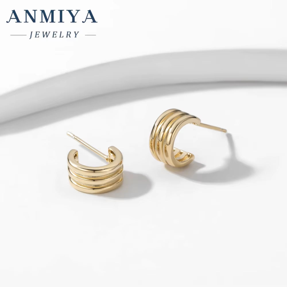 Fine Jewelry Earrings High Quality Fashion Jewelry Inspired Designer Stud Earrings 18K Gold Plated Earrings