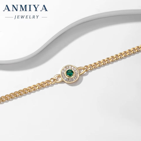 Fine Jewelry Women and Unisex 14K 18K Gold Zircon Bracelet Trendy Gold with 925 Sterling Silver Bracelet for Gift