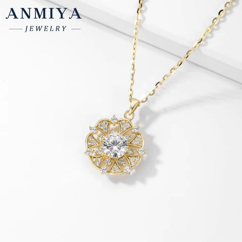 Camellia Flower 925 Silver Fashion Jewelry Necklace Earrings Sets Hypoallergenic Jewelry Sets Gift for Women Girls