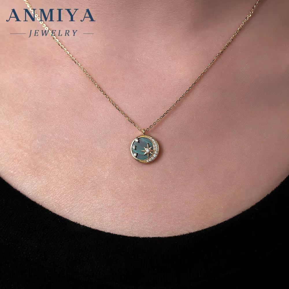 Elegant 925 Silver Necklace with Oval Malachite Stone | Fine Silver Jewelry Gift for Her | Natural Green Gem Pendant