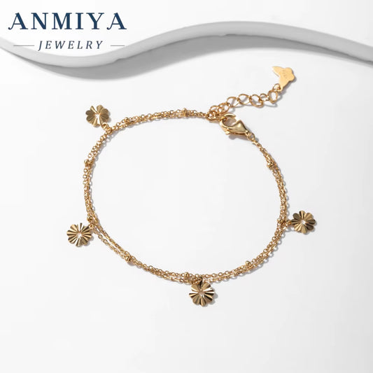 Flower Shaped 925 Silver Bracelet for Women Customized Fashion Jewelry for Women Men