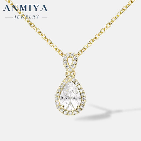 925 Iced Out Flower Shape Charm Chain Gold Plated Silver White Zircon Necklaces Pendant Necklace Fashion Zircon Link Chain