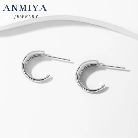 High Quality 2024 Hot Fine Jewelry Fashion Circle 925 Sterling Silver Trendy Earrings for Women