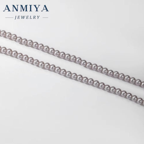 ANMIYA Elegant Minimalist Natural Freshwater Pearl Necklace Pearl Beaded Choker Necklaces for Women Pearl Jewelry