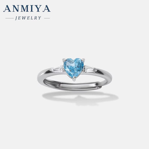 Manufacturer Luxury Beautiful Chunky Zircon 925 Silver Green Pink Blue Colorful Zircon Ring Set for Gift