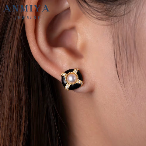 Latest Design Pearl Jewelry Set Women S925 Silver Stud Earrings 14K Gold Plated Vintage Medieval Necklace Parties Engagements