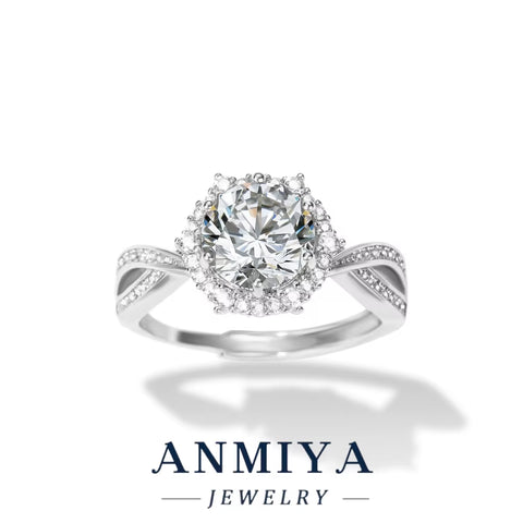 Soulmate Silver Jewelry - Matching 925 Sterling Silver Moissanite Couple Rings with Coordinates Engraving