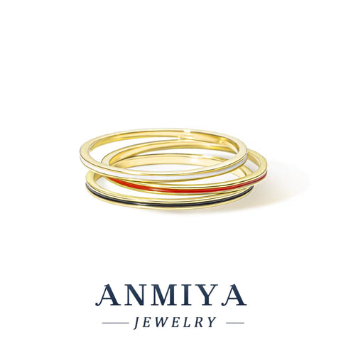 Fashion Jewelry 925 Sterling Silver Stacked Wear Ring Jewelry for Women 18K Gold Plated 925 Silver Wedding Engagement Rings