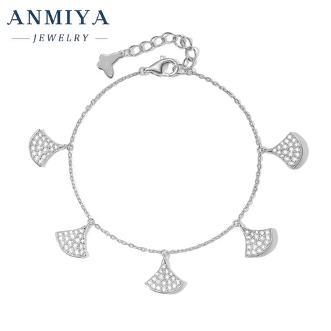 Minimalist Silver Jewelry Delicate Clover Bracelet with Mult-Leaves, Secure Lobster Clasp for Office Wear