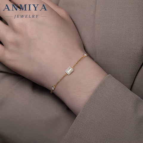 Corporate Silver Jewelry Minimalist Clover Bracelet, 925 Sterling Professional Jewelry for Business Women