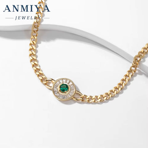 Fine Jewelry Women and Unisex 14K 18K Gold Zircon Bracelet Trendy Gold with 925 Sterling Silver Bracelet for Gift