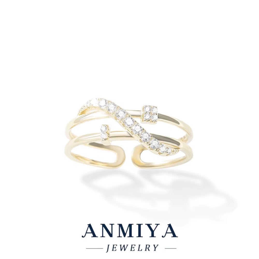 Double-Layered Design New Fashion Ring Hypoallergenic 925 Silver Trendy Festival Jewelry for Wholesale/Bulk Orders