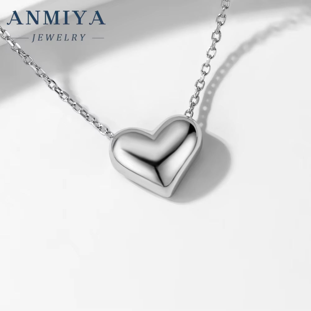 Dainty Wholesale New Fashion Jewelry Chain 925 Silver Heart Necklace for Women