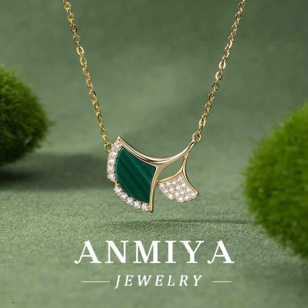 Handmade Malachite 925 Necklace, a Touch of Silver Jewelry for Your Unique Style