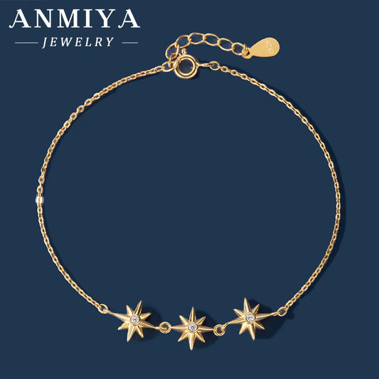 925 Sterling Silver Jewelry Lucky Clover Star Bracelet Adjustable Chain for Daily Wear Silver Clover Bracelet