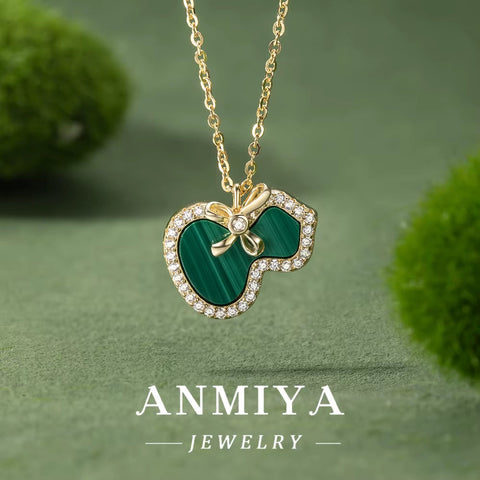 925 Sterling Silver Jewelry: Malachite Necklace, Crafted for Durability and Style