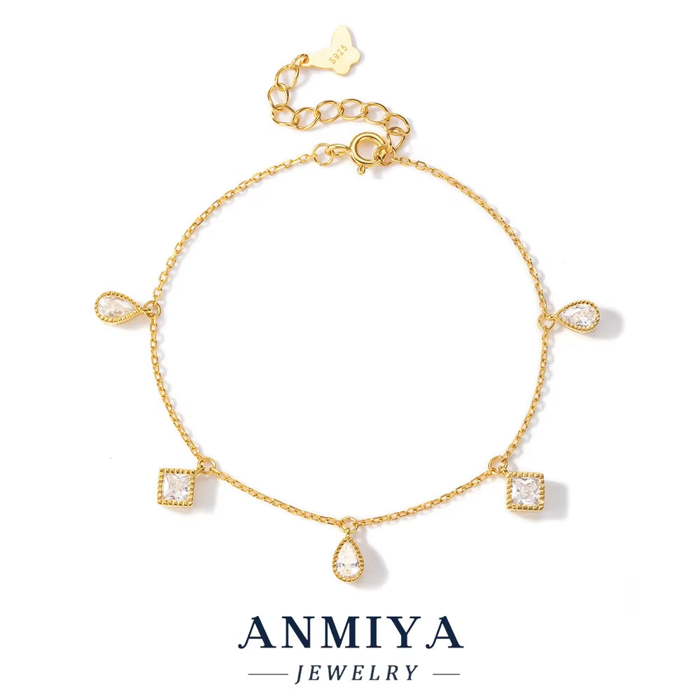 Beach Silver Jewelry Tarnish-Resistant Clover Bracelet, 925 Sterling Waterproof Jewelry for Vacation Wear