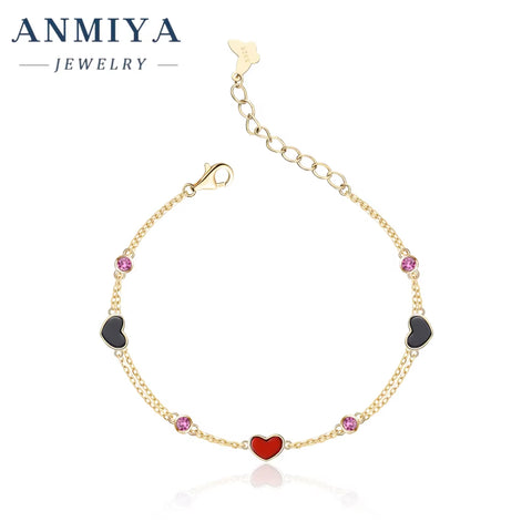 INS Hot Sales Heart Shape Zircon Fashion Jewelry Silver 925 Bracelet for Lover Friendship Couple