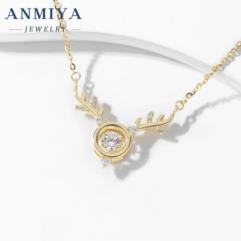 S925 Silver High Quality Trendy Elk Shape Collarbone Fashion Jewelry Necklace for Women Girl