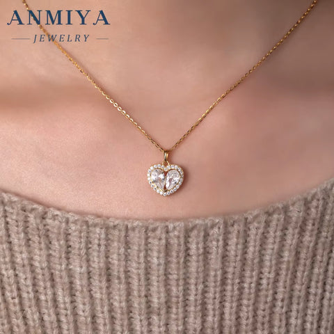 Everyday Silver 925 Jewelry Set, Versatile Heart Sterling Silver Necklace & Earring, Casual Jewelry