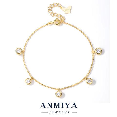Luxury Silver Clover Bracelet Gold Plated Clasp, 925 Sterling Premium Jewelry for VIP Gifting