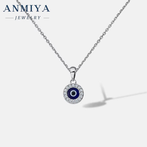 Fashion 925 Sterling Silver Eye Necklace Lucky Protection Necklace for Women Men Bestfriend