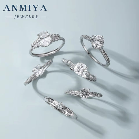 Jewelry Cubic Zirconia Engagement Wedding 925 Sterling Silver Oval Rings for Girls Engagement Rings