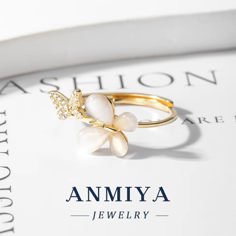 Fantasy Design Handmade Butterfly Ring Sterling Silver Music Festival Jewelry for Wholesale