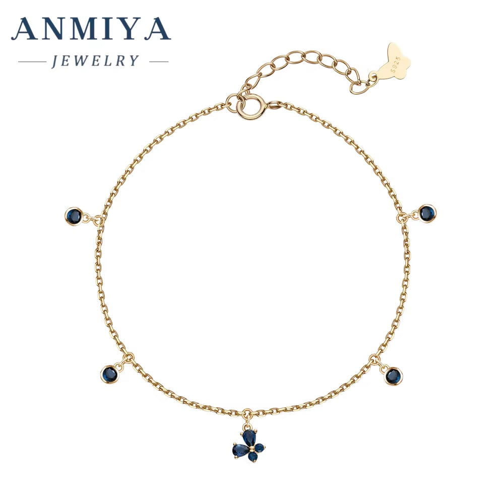 INS Fashion Bracelets Colorful Butterfly Charm Bracelet Fine 925 Silver Jewelry Bangle for Women