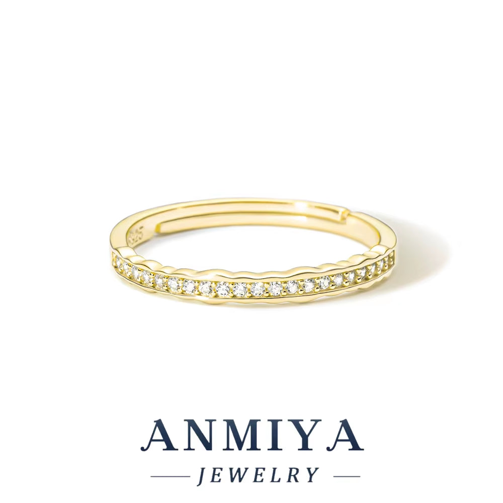 Simple Fashion Jewelry 925 Sterling Silver Plain Circle Ring Set for Women INS Style Niche Light Luxury Personality Base Ring