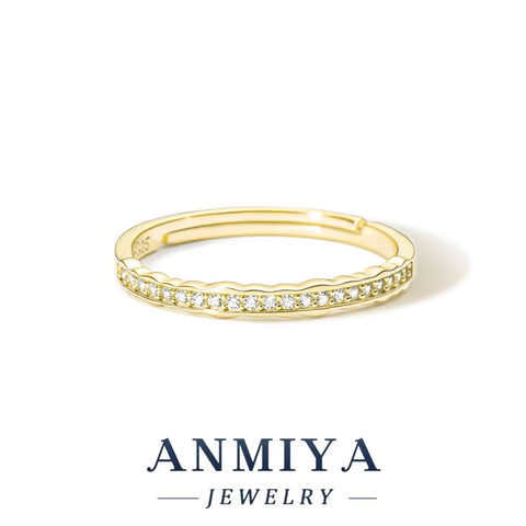 Fashion Jewelry 925 Sterling Silver Stacked Wear Ring Jewelry for Women 18K Gold Plated 925 Silver Wedding Engagement Rings