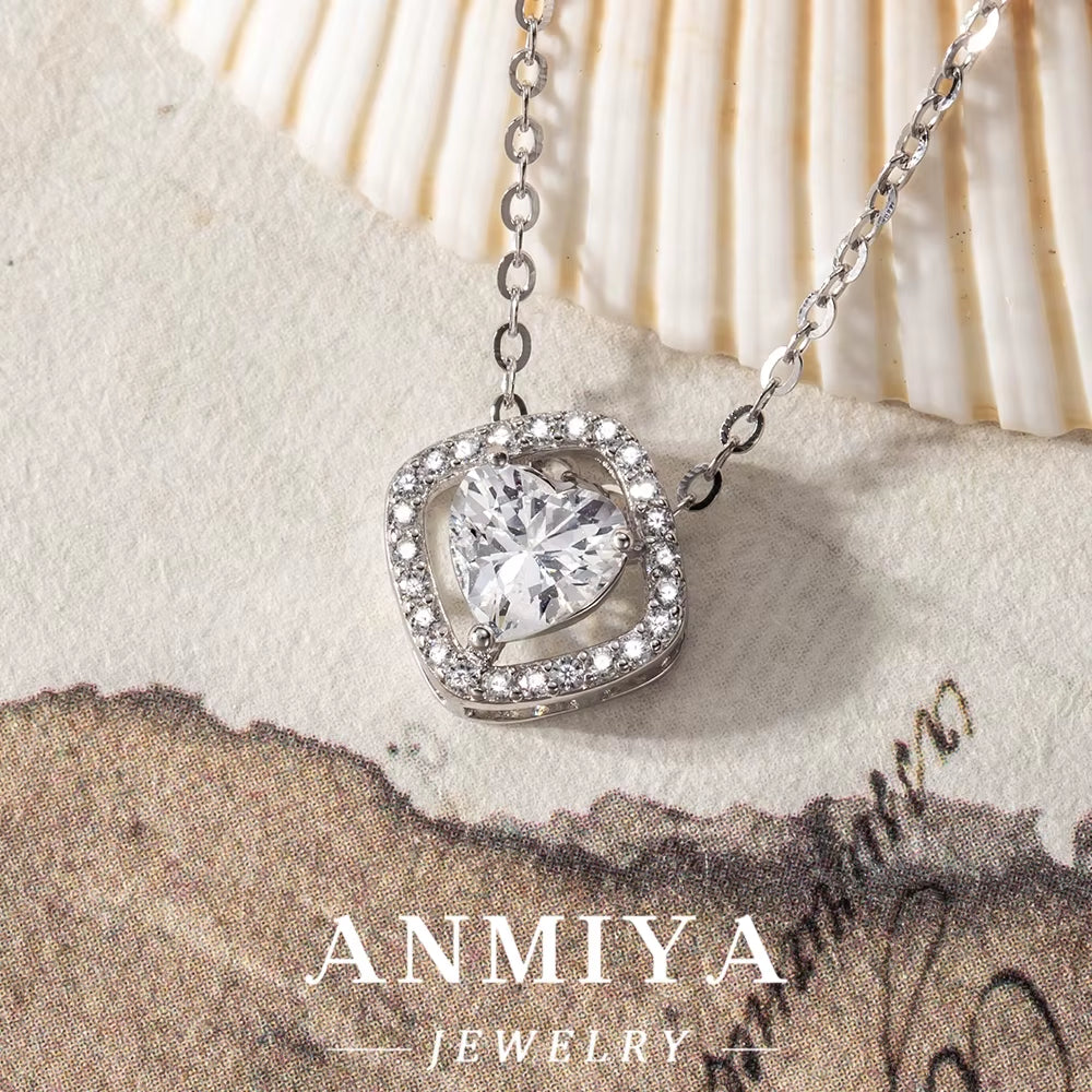 High Quality Unique Fashion Jewelry Heart Necklaces Luxury Pendants Necklace Jewelry Wholesale 925 Silver Custom Logo