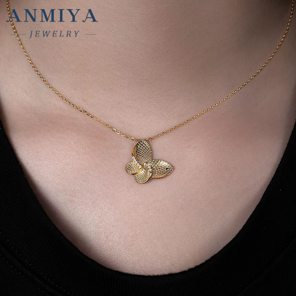 Silver Jewelry 925 Set - Butterfly 925 Necklace & Earrings, Sterling Silver Romantic Gift