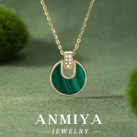 Discover the Beauty of Malachite: 925 Sterling Silver Jewelry, Exquisite Necklace Design