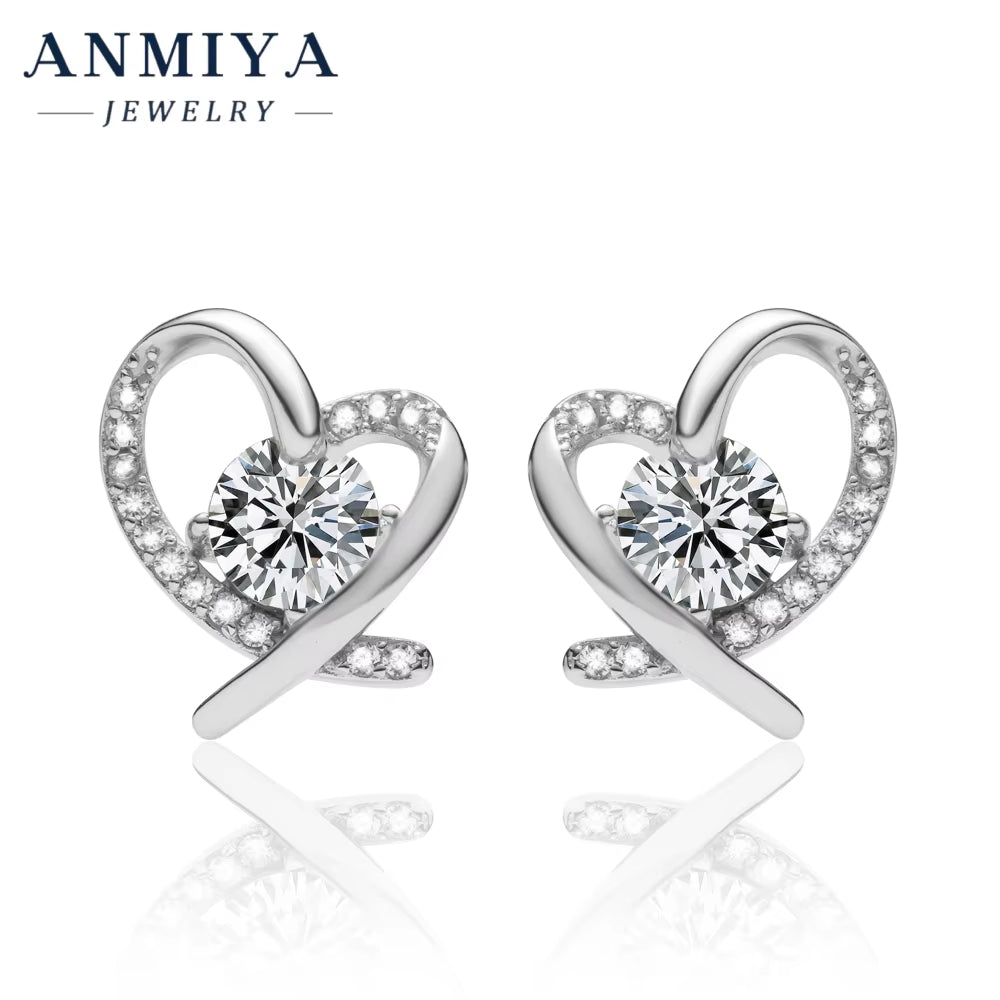 Moissanite 925 Silver Jewelry Set - Matching Earrings and Necklace, Sterling Silver 925 Jewelry with Sparkling Moissanite