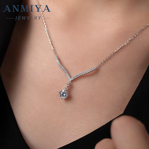 High Quality Gold Plated Golden Short Chain Single round Zircon Clavicle Necklace