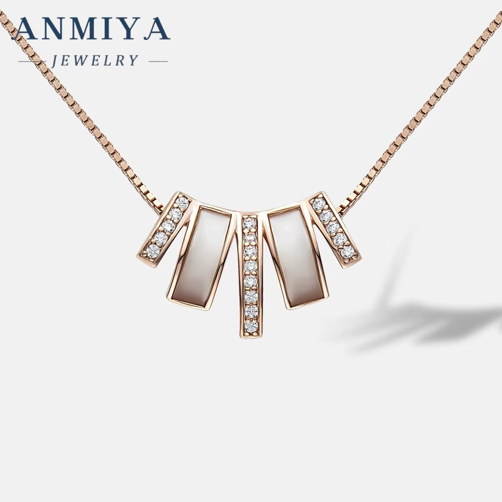 New Design S925 Silver White Shell Necklace INS Hot Collarbone Temperament Necklace for Women Girl