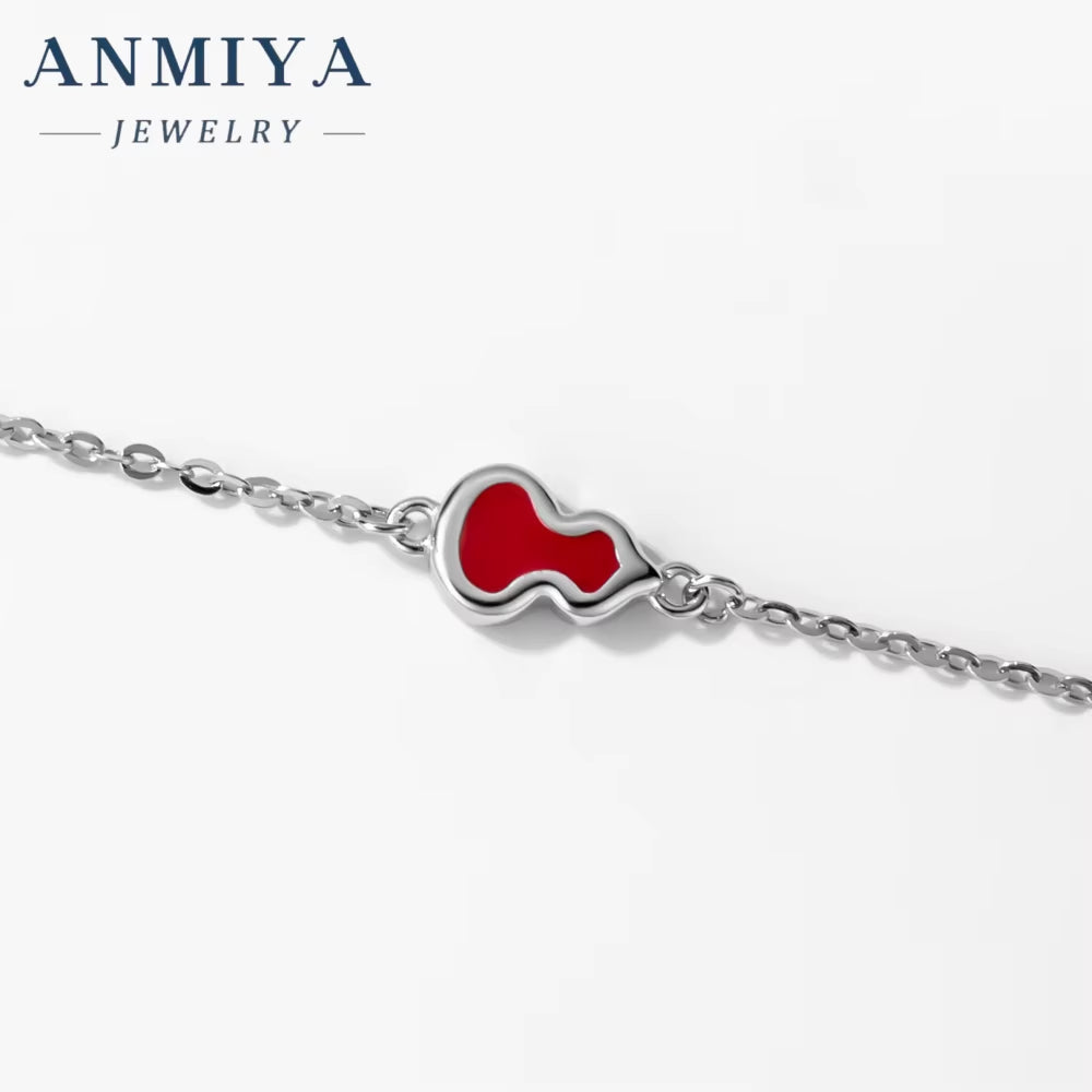 ANMIYA Dainty Red Calabash Pendant Necklace Jewelry Gifts Link Chain Necklaces for Women Teens Girls