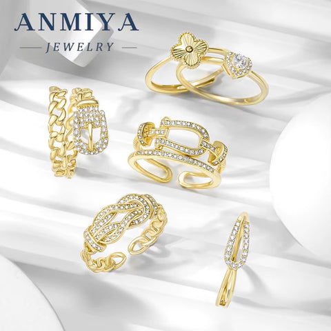 Simple Fashion Jewelry 925 Sterling Silver Plain Circle Ring Set for Women INS Style Niche Light Luxury Personality Base Ring