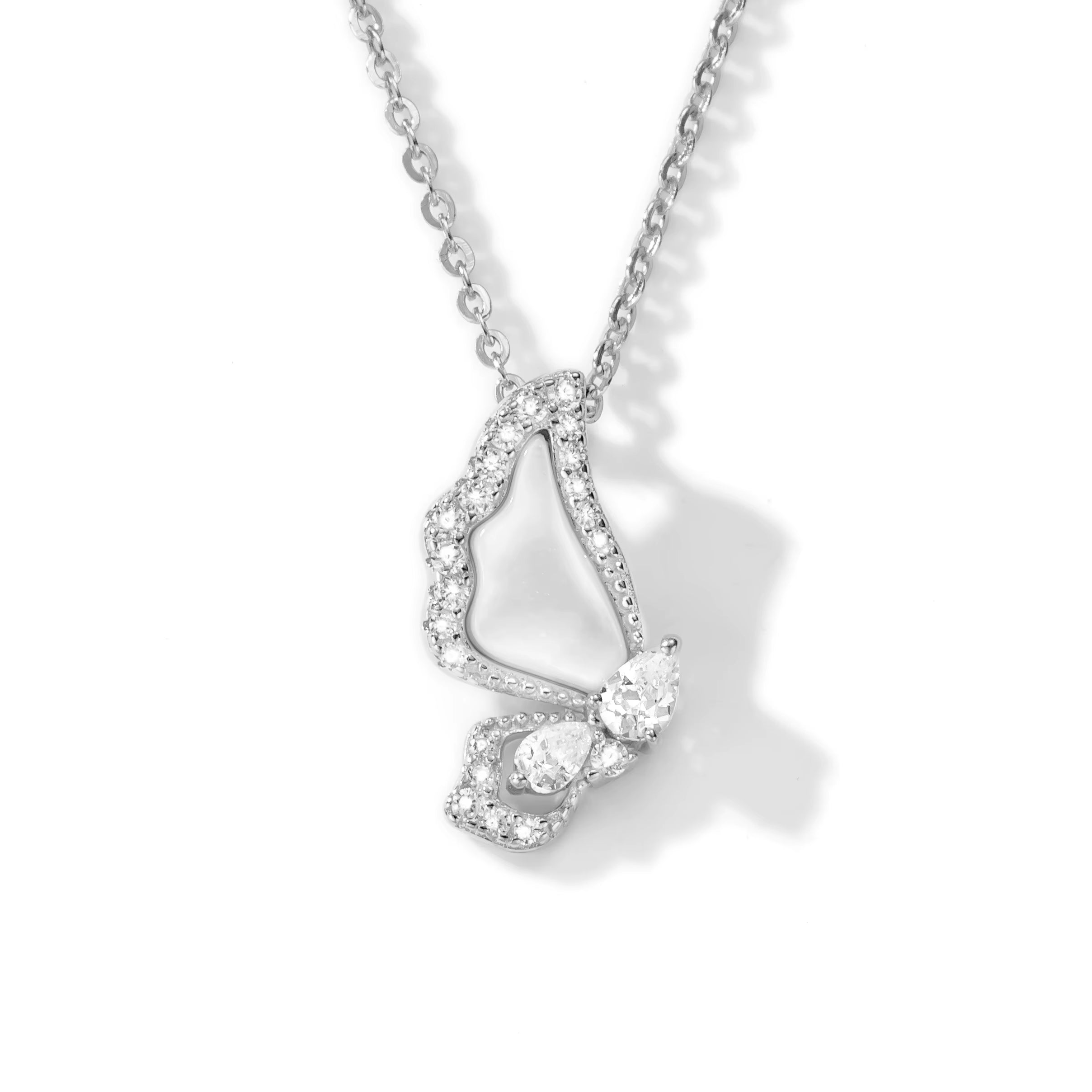 925 Sterling Silver Gold-Plated Butterfly with Cubic Zirconia Elegant and Minimalist Design Perfect Necklace for Daily Wear