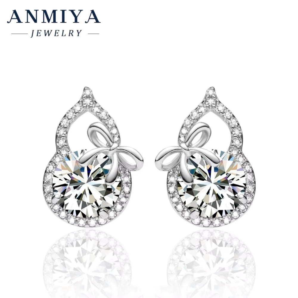 Hypoallergenic 925 Silver Moissanite Jewelry - Earring and Necklace Set, Sterling Silver 925 Jewelry Premium Collection