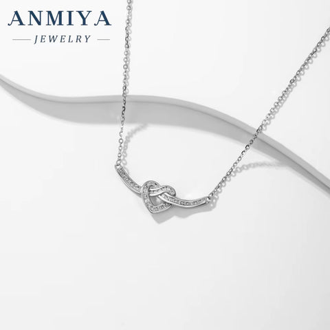 Love Heart Pendant Necklace Exquisite S925 Silver Women'S Jewelry Heart Shaped Jewelry I Love You Forever Necklaces