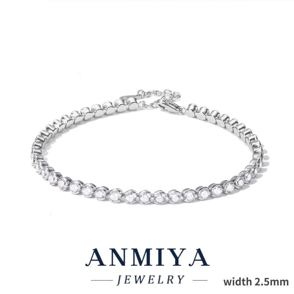 Evening Silver Jewelry Crystal Clover Bracelet, 925 Sterling Glamorous Jewelry for Cocktail Parties