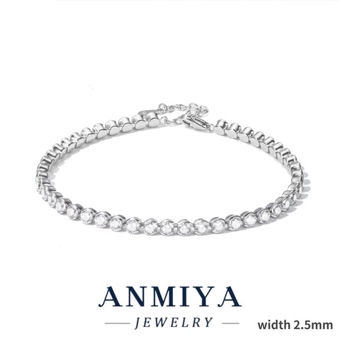 Evening Silver Jewelry Crystal Clover Bracelet, 925 Sterling Glamorous Jewelry for Cocktail Parties